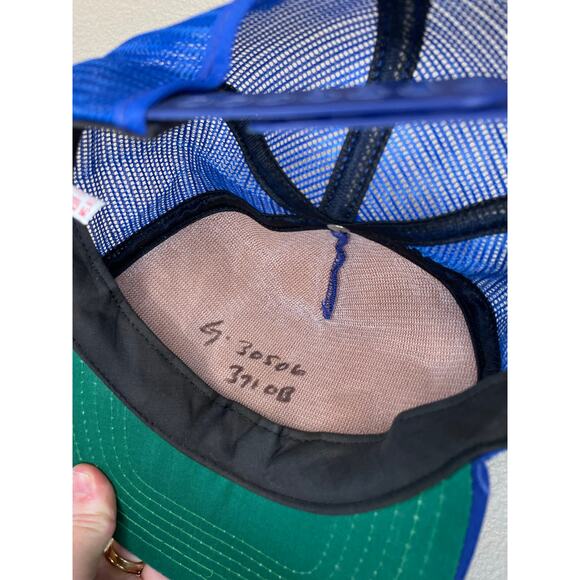 VTG New Era 100 Anniversary Dodger’s Blue Snap Back Trucker Baseball Hat Med-Lg - Picture 5 of 12